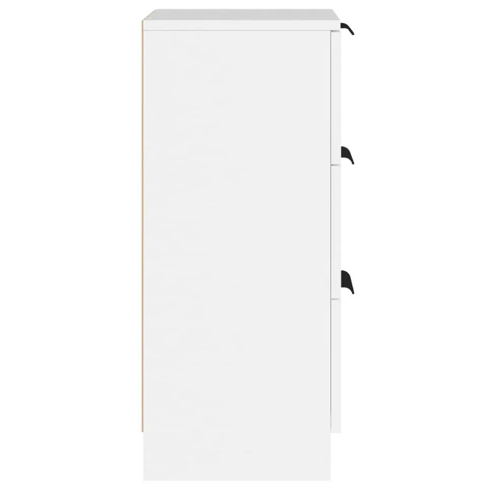 vidaXL - Dressoir met 3 lades - Wit - Bewerkt hout - 30x30x70 cm