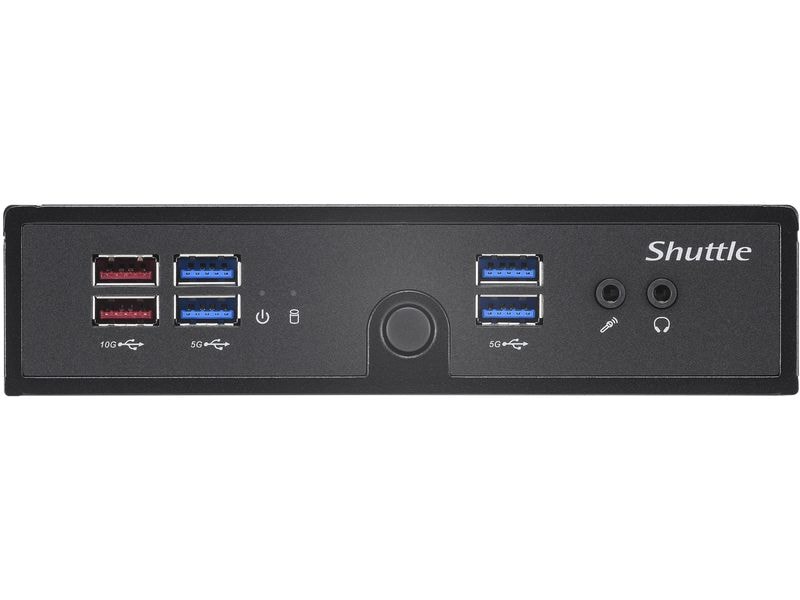 Shuttle Barebone XPC slim DS50U5 Lüfterloser 1,3 Liter PC im Industrie-Design mit integriertem ULV Prozessor