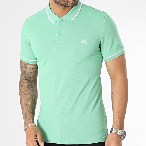 Polo Manches Courtes Tipping Slim 5603 Vert Clair