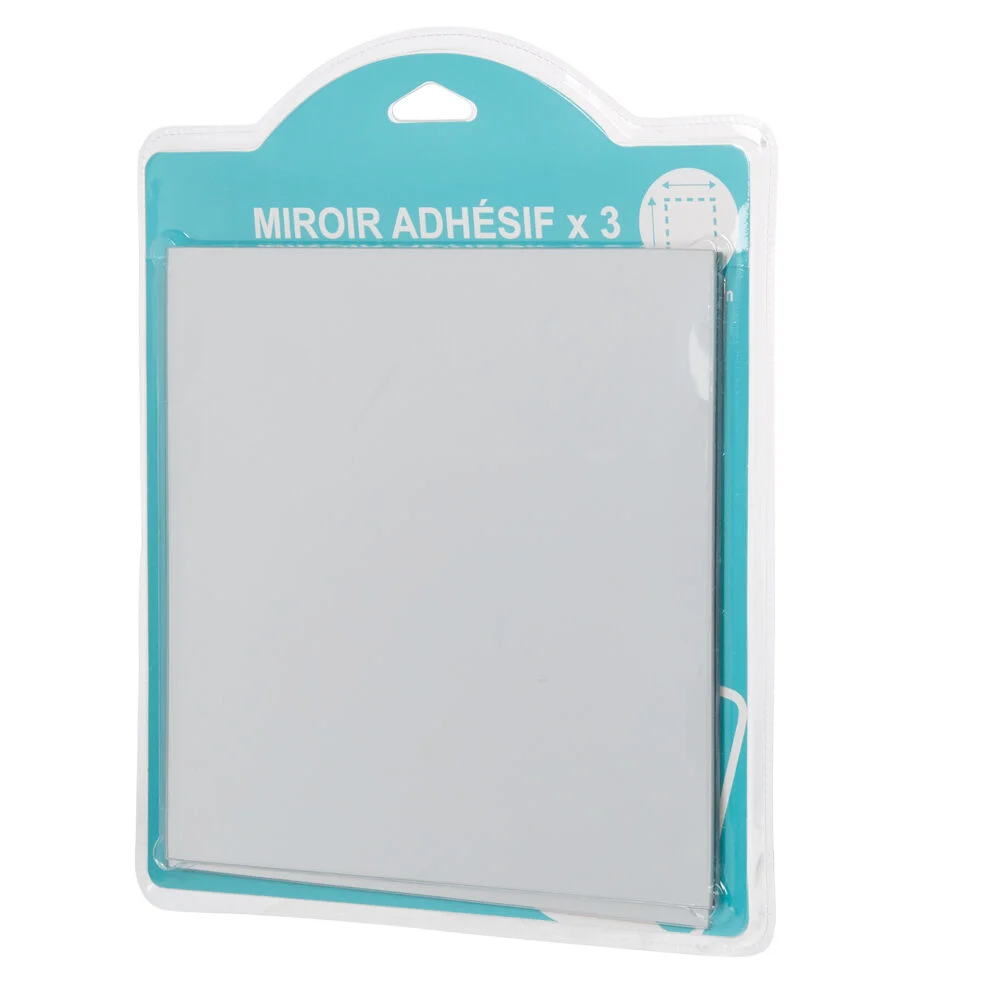 Miroir carré adhésif x3