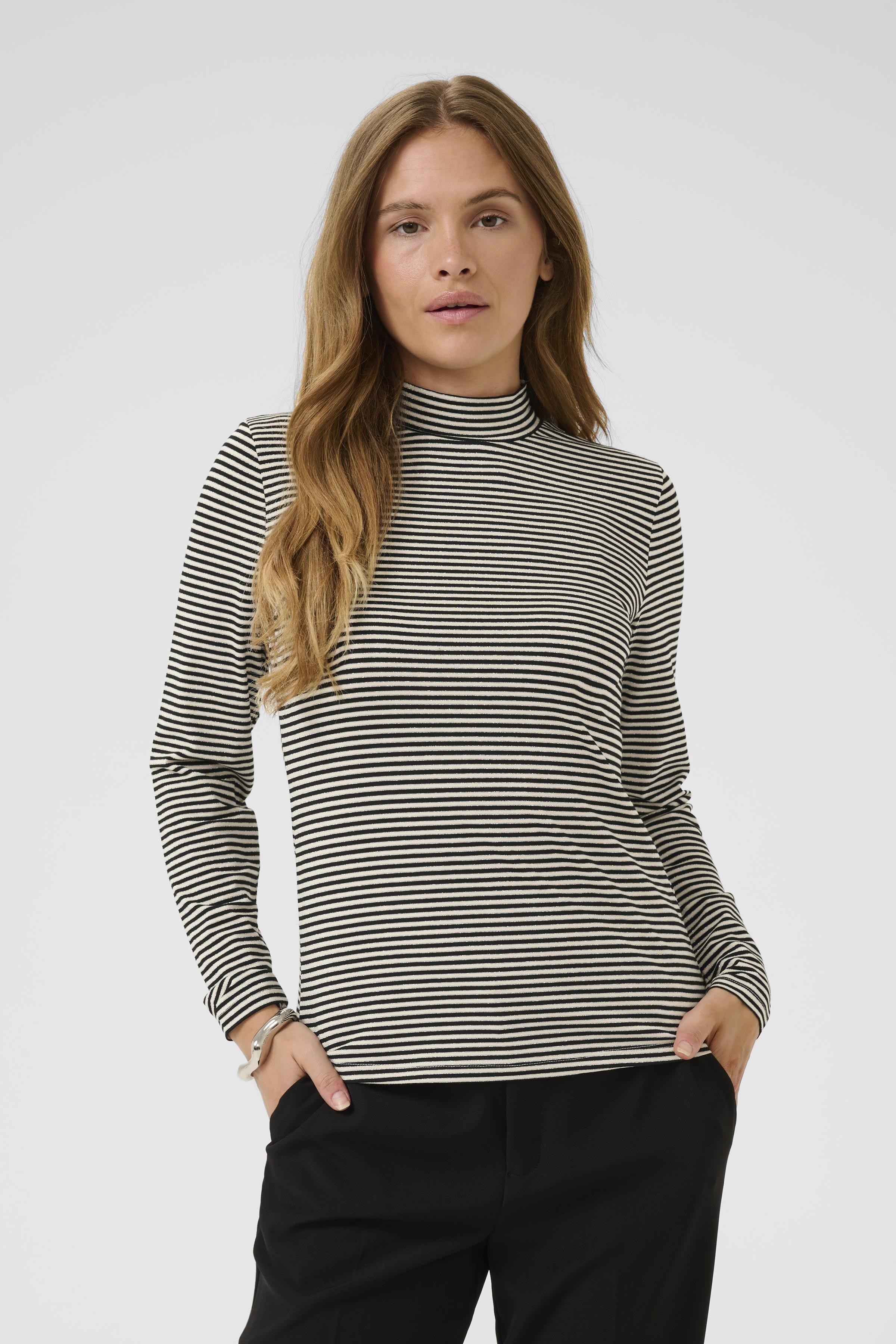 Culture - Kiddy Longsleeve Oneck - Black/White Stripe