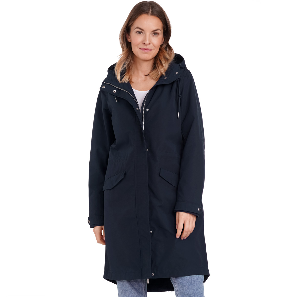 Gina Benotti Damen Parka mit Kapuze dunkelblau