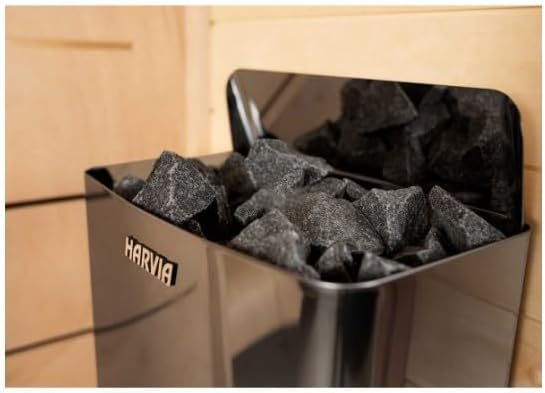 Harvia Saunaöfen The Wall Black Steel (Steuergerät: Eingebaut, 4.5 kW)