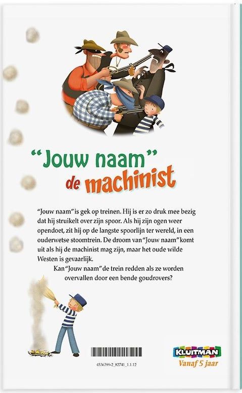 Boek met naam - Daan de machinist (Hardcover)