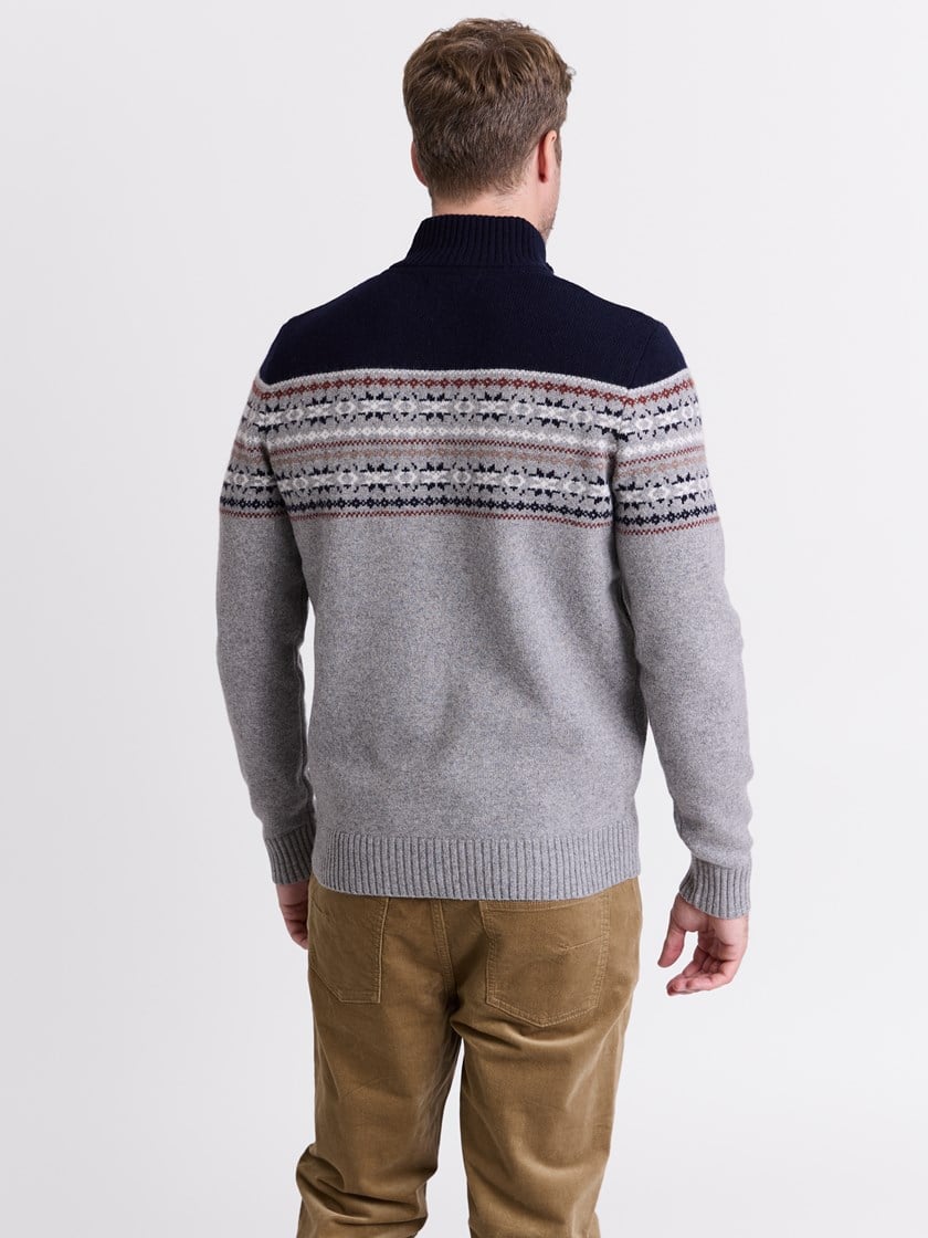 Winston zip genser Light Grey Melange