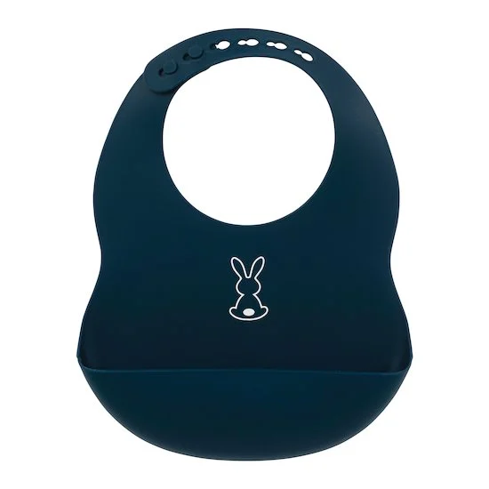 Bavoir silicone   Bleu foncé        de               Nattou