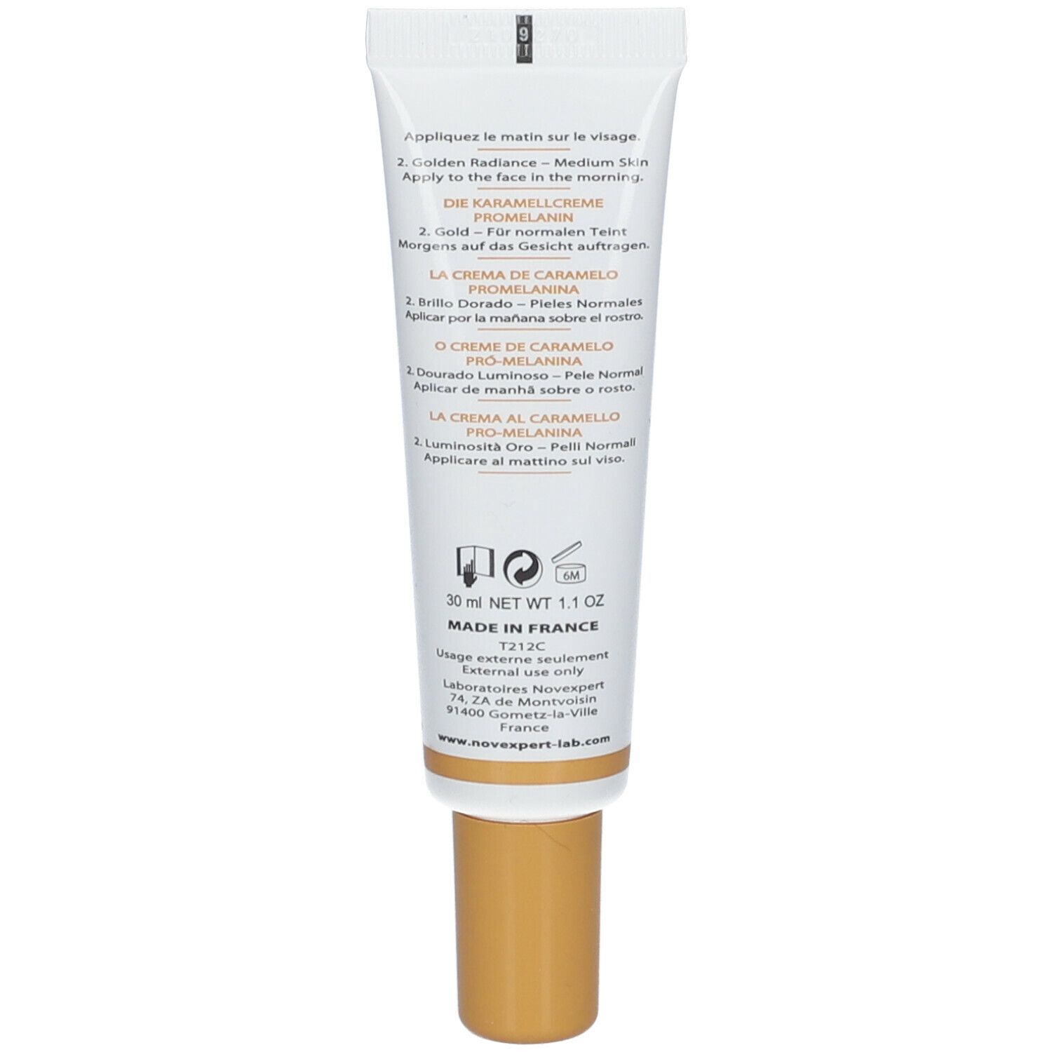 Laboratoires Novexpert La Crème mit Karamell Goldener Glanz 02