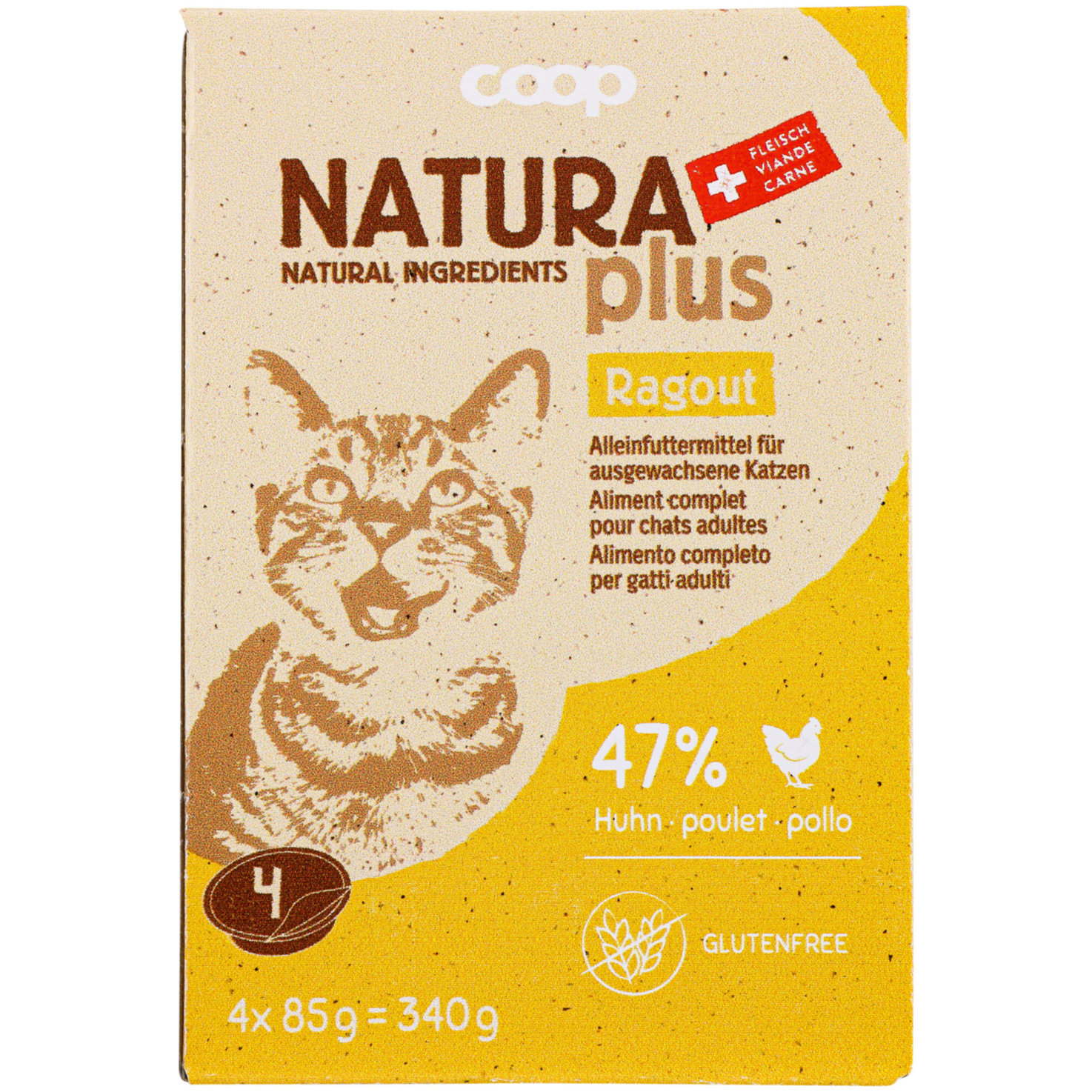 Naturaplus Katzenfutter Ragout Poulet 4x85g