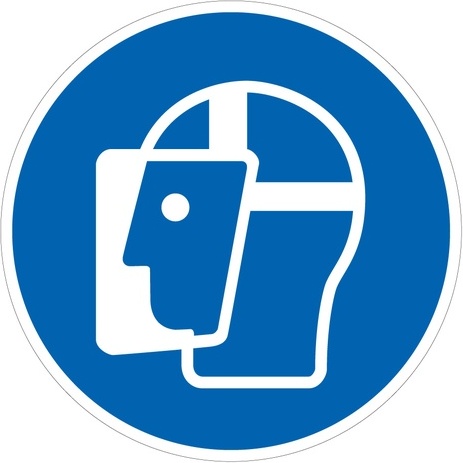 Panneau EPI - Visière de protection obligatoire - M013 - ISO 7010