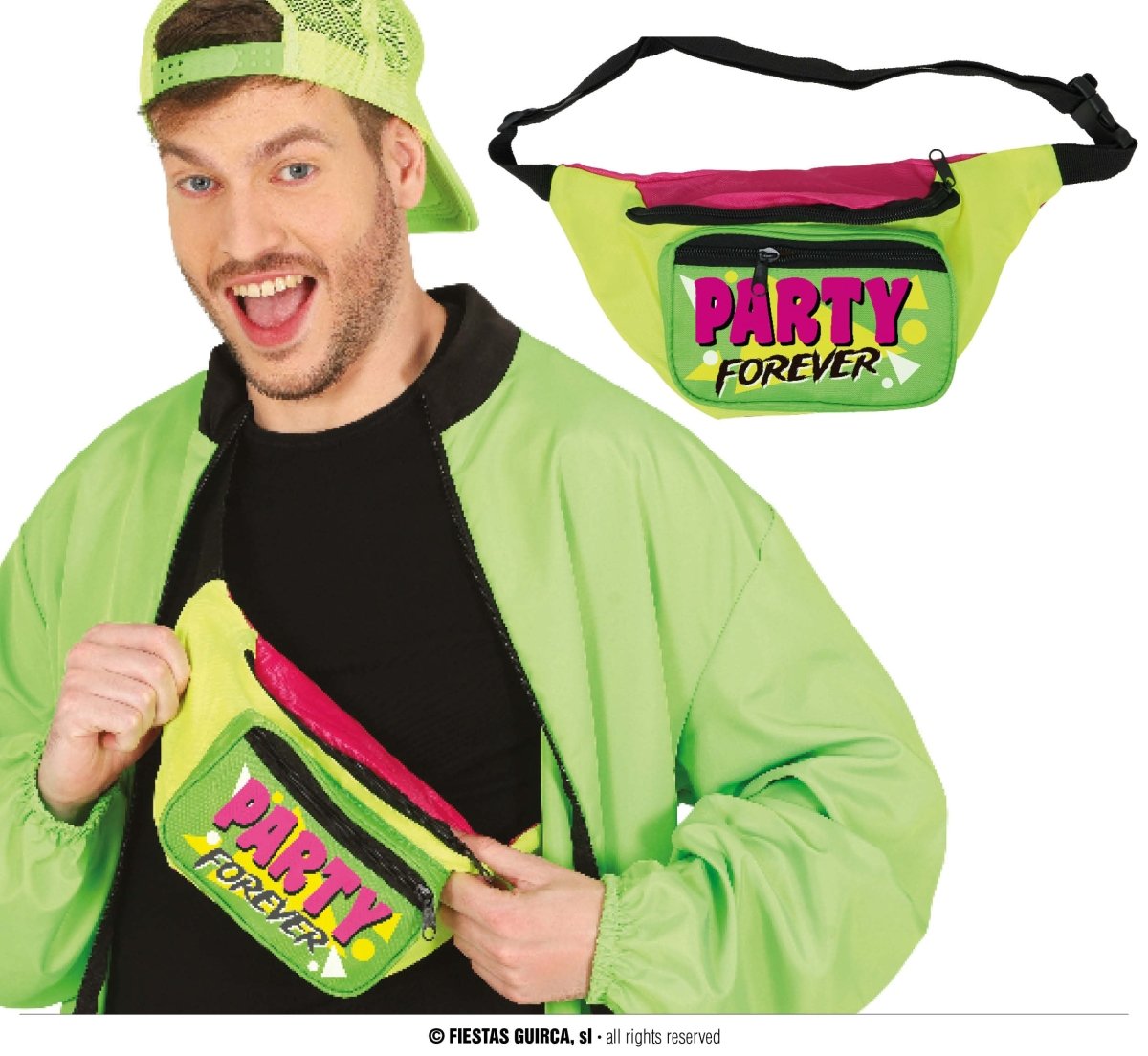 Neon 80S Heuptasje Groen