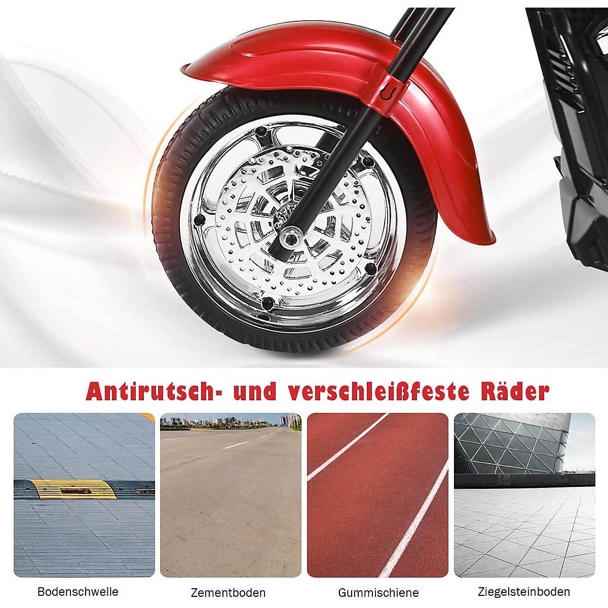 Motorrad Dreir&auml;driges Design ab 3 Jahren rot
