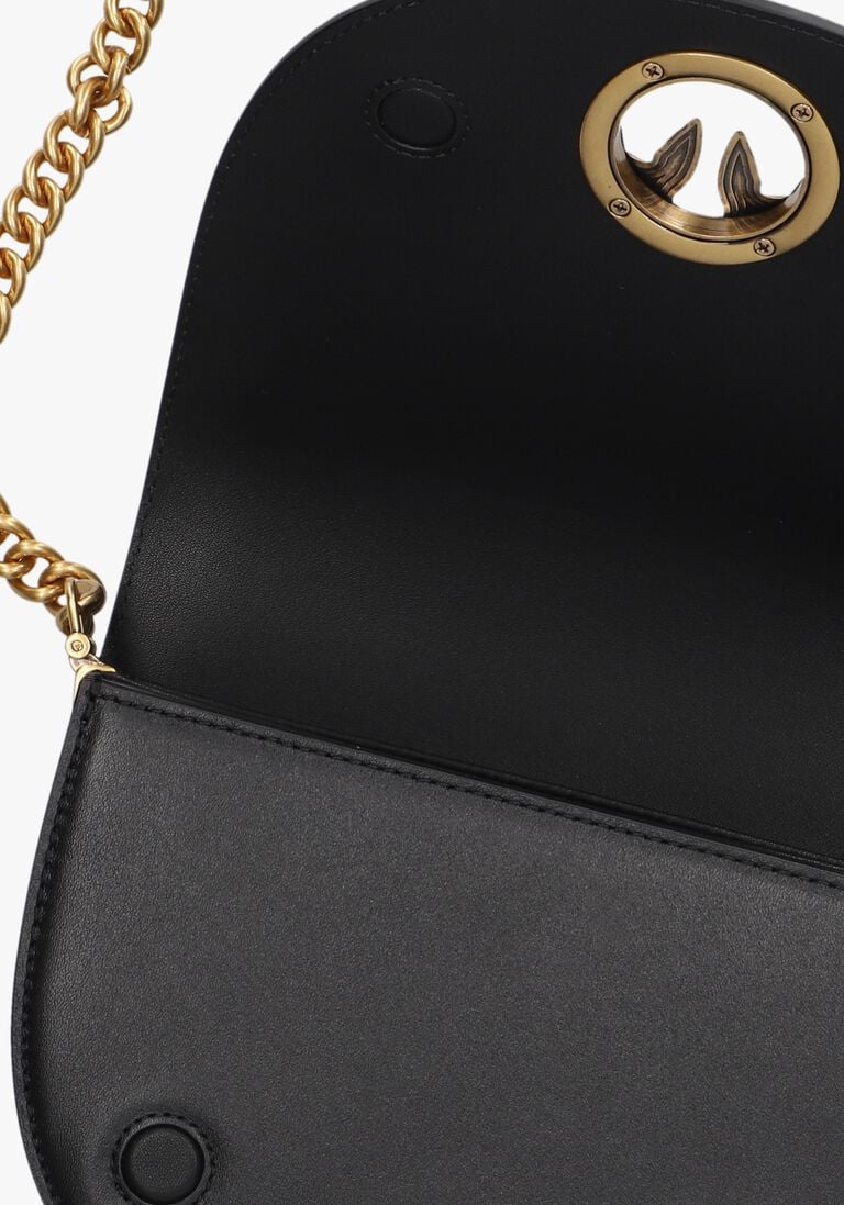 PINKO zwarte pinko schoudertas round click mini