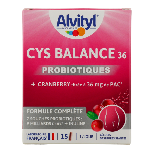 Alvityl Cys Balance 36 Probiotiques - Fonctionnement Normal des Voies Urinaires