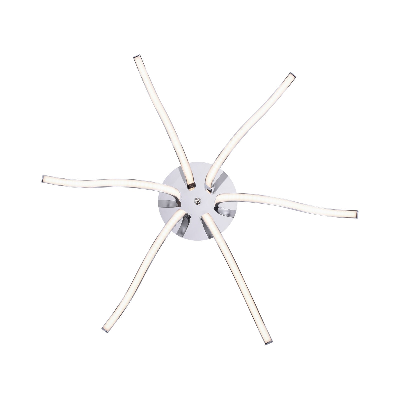 LED-Deckenleuchte Valerie 67x21 cm chromfarbig