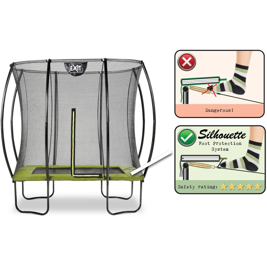 EXIT Silhouette Trampolin 153 x 214 cm, grün