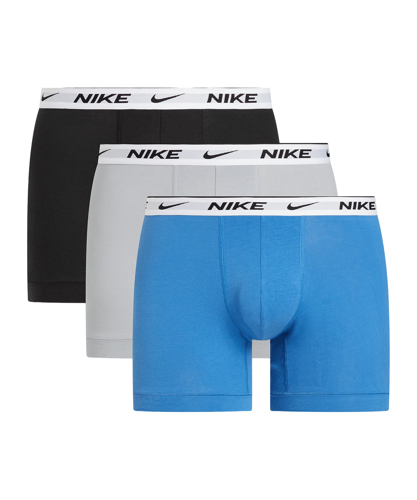 Nike Cotton Trunk Boxershort 3er Pack Blau Grau Schwarz FF8G