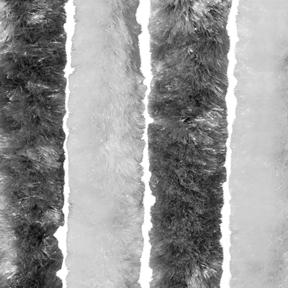 Moustiquaire gris et blanc 56x200 cm chenille