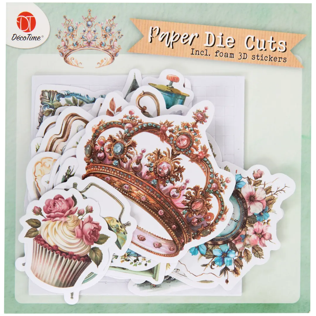 DécoTime papier figuurtjes met 3D stickers Diverse varianten