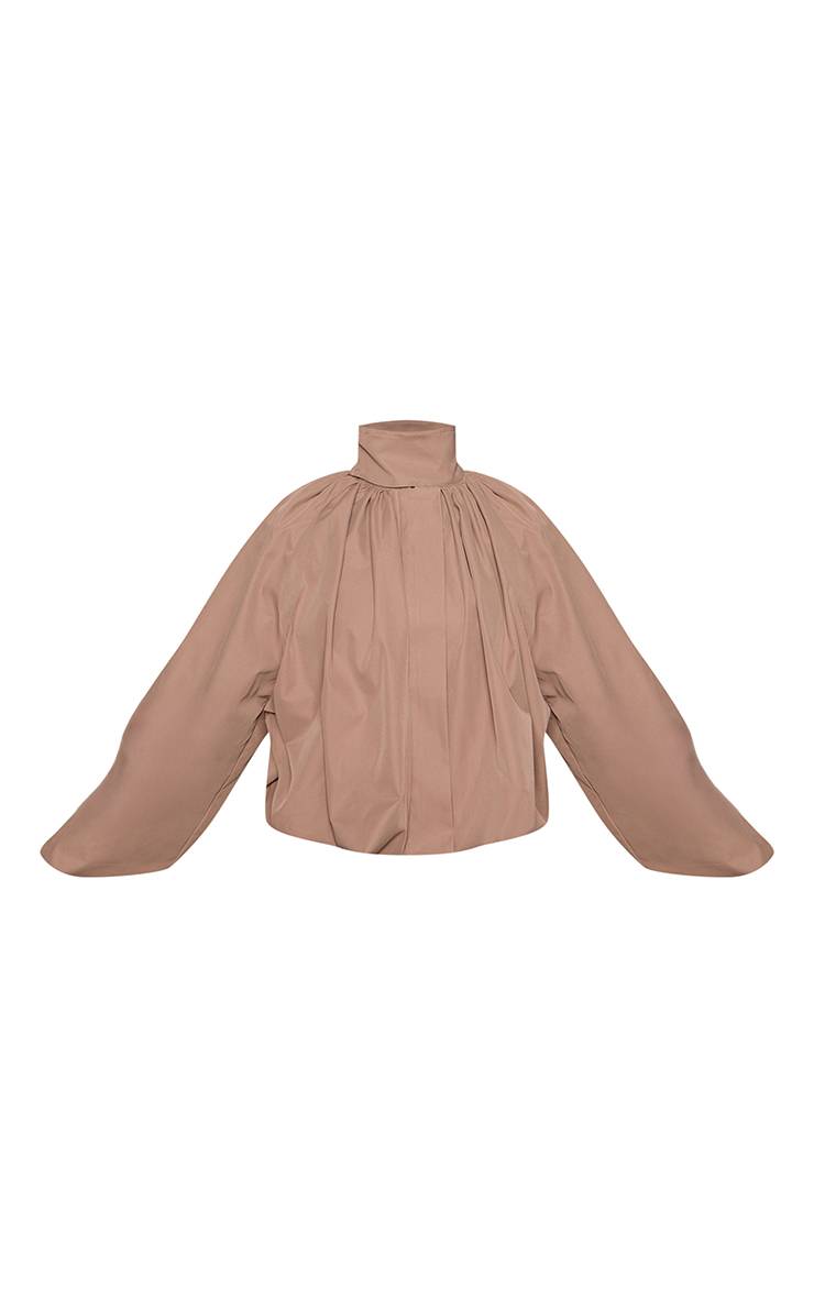 Champignon Veste Coupe-vent Petite À Col Plissé Et Ourlet Élastiqué