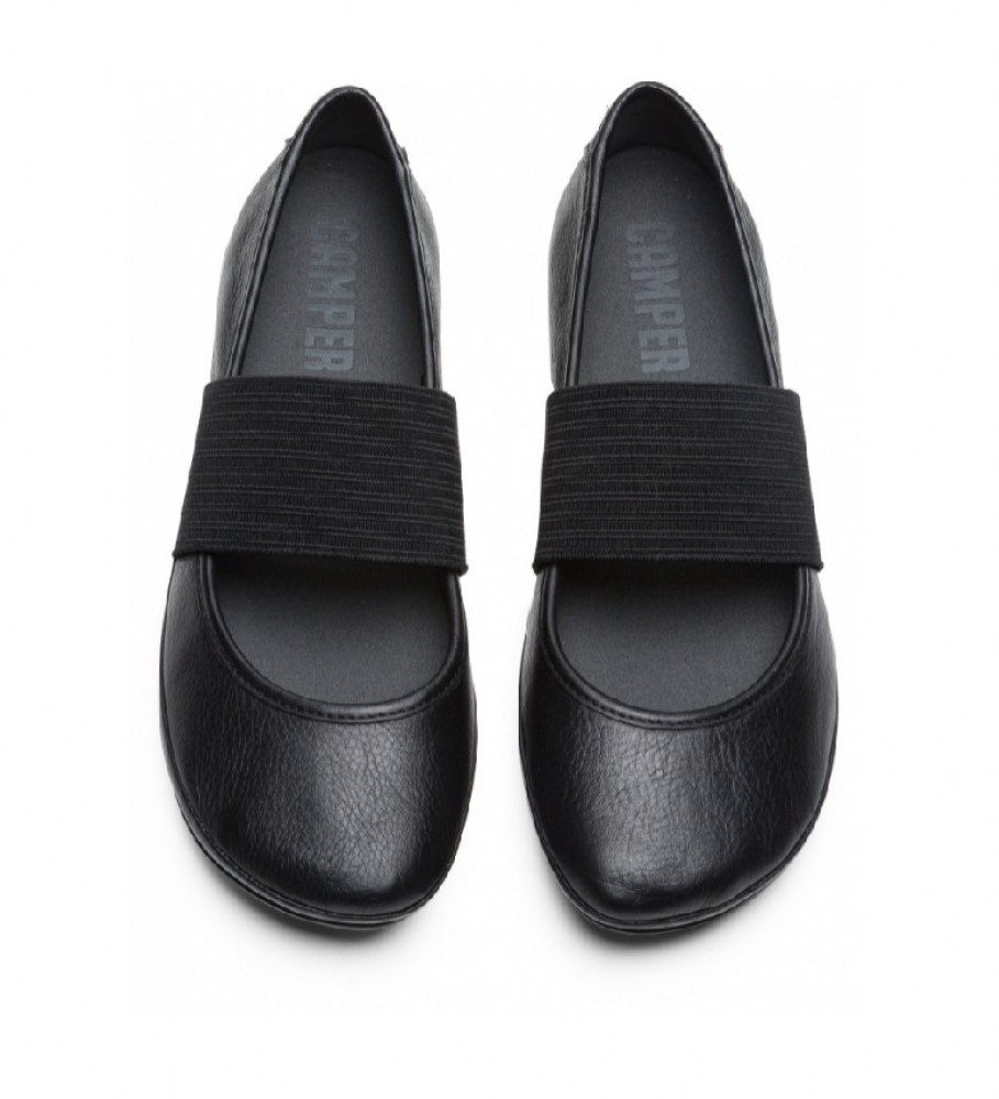 Sapatilhas de ballet Camper Right Nina em couro preto