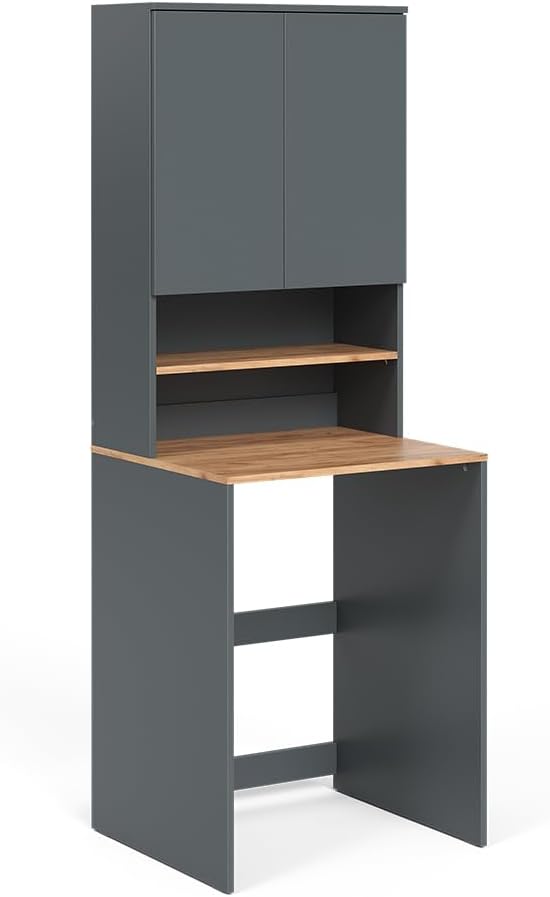 Vicco Waschmaschinenschrank Anthrazit/Goldkraft Eiche Viktor 68x88x60 cm - Badezimmerschrank für die Waschmaschine, Zusätzlicher Stauraum oberhalb des Geräts für Waschmittel & Zubehör