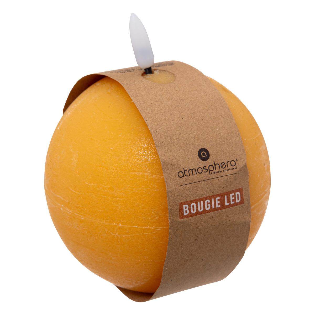BOUGIE BOULE LED MOLIA JAUNE D.10CM