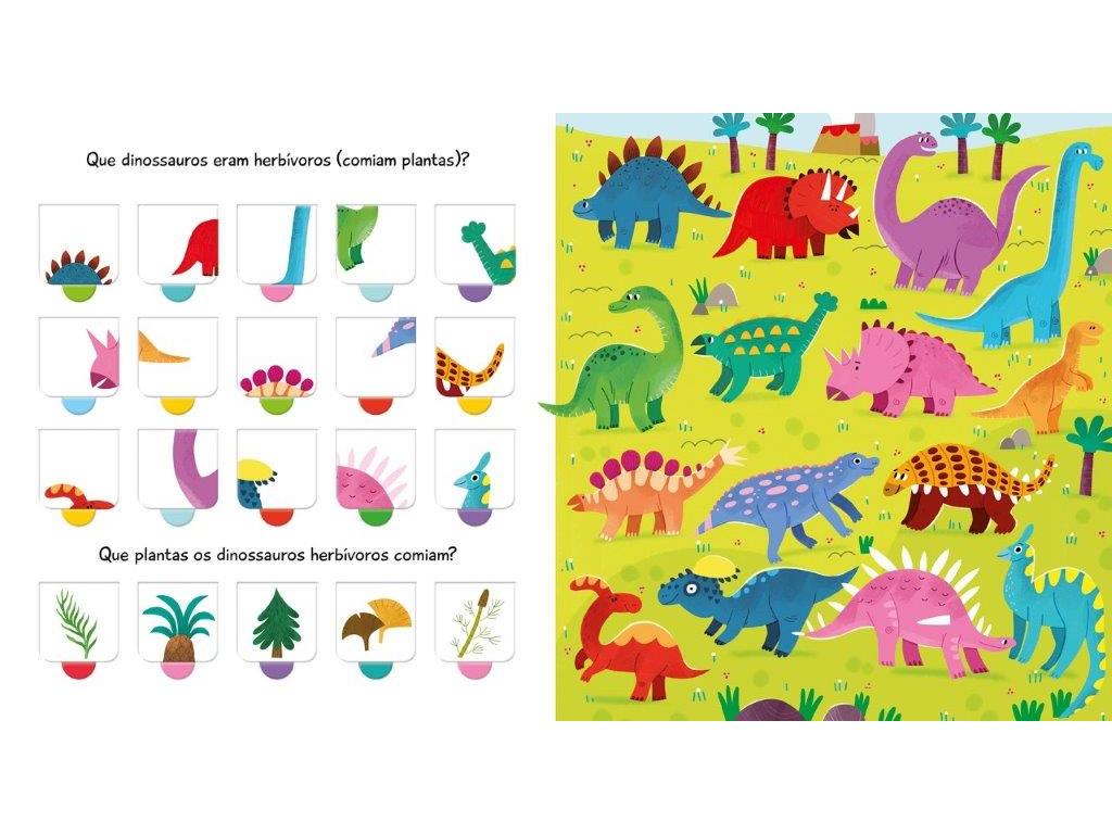 LIVRO 100 JANELINHAS CONHECER DINOSSAUROS