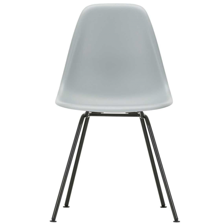Vitra Eames DSX stoel zwart gepoedercoat onderstel, Light Grey