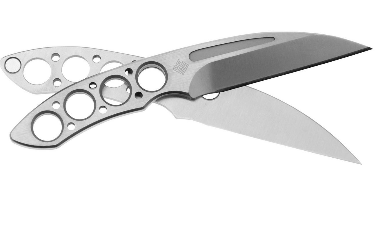 Ocaso Duo Desk Knife 80DKW Wharncliffe, With Stand, vaste bureaumessen, Wes Crawford design