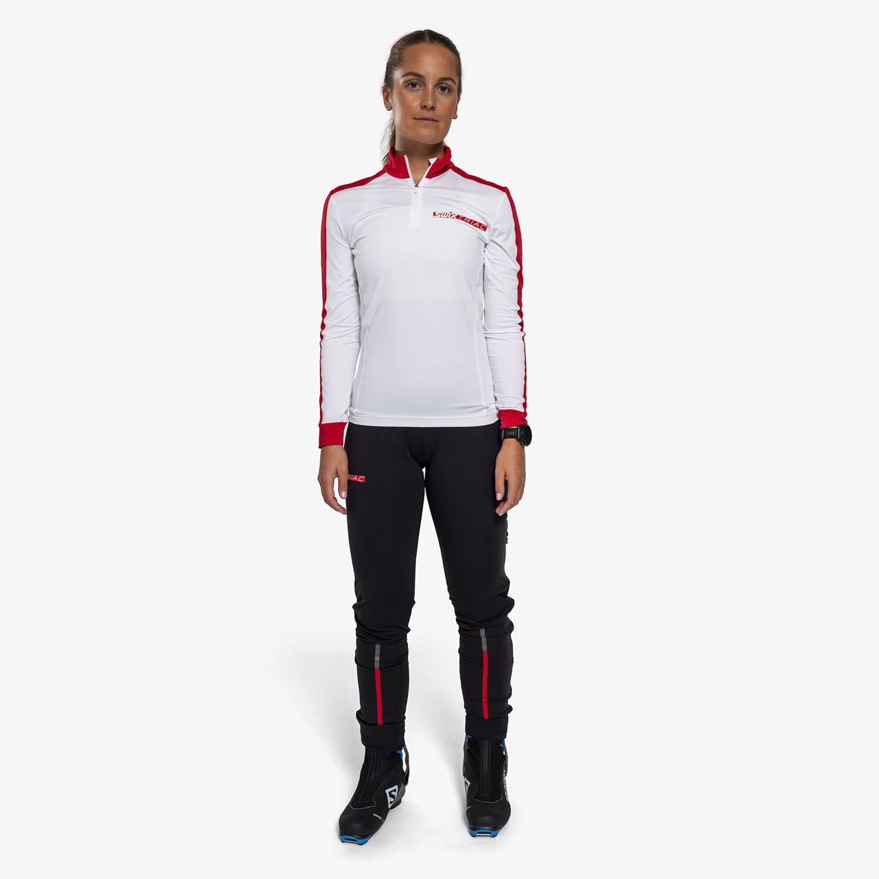 Swix Triac Dry Long Sleeve Dame Bright White/Swix Red