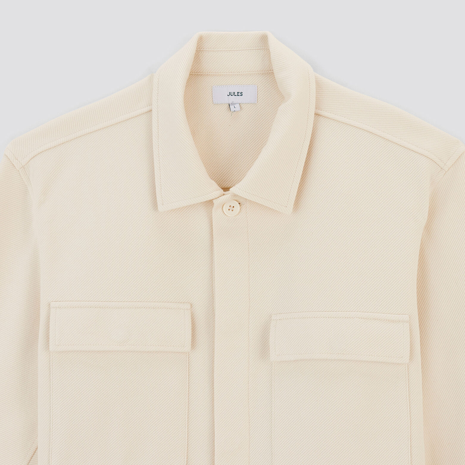 Surchemise unie coton maille Beige