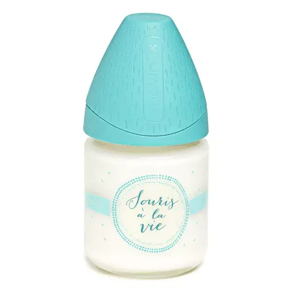 Mamadeira de vidro Suavinex Meaningful Life, verde claro, 120ml