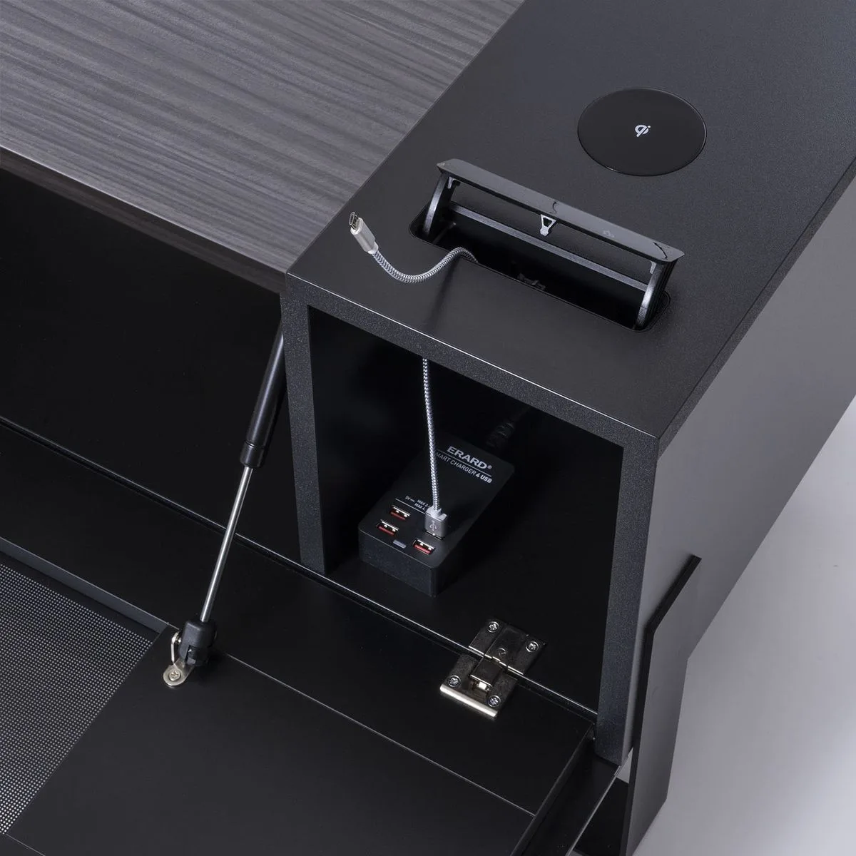 Erard Naga 2000 Carbone avec chargeur USB et Qi Meubles TV