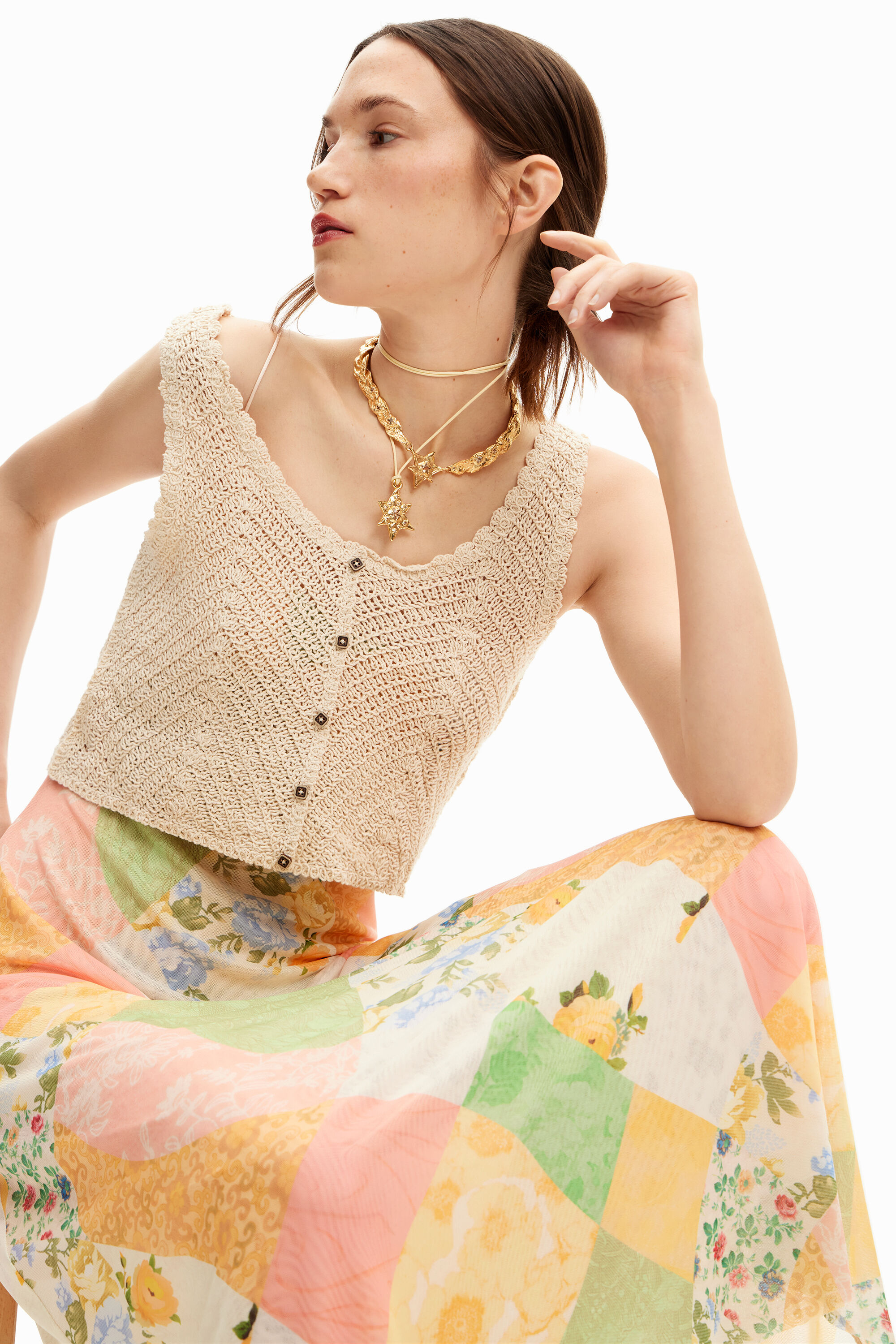 Vestido midi híbrido