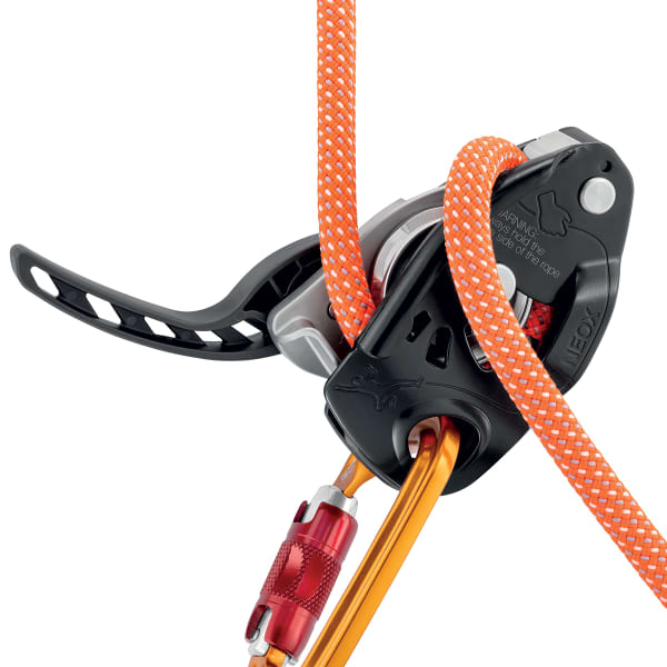 Assureur descendeur escalade PETZL NEOX BLACK