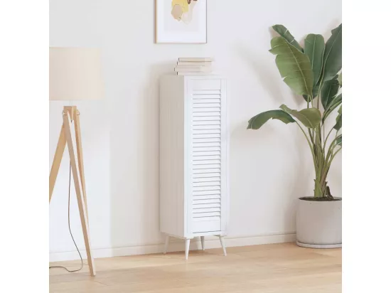 Porte d'armoire à persiennes blanc 99x29,5 cm