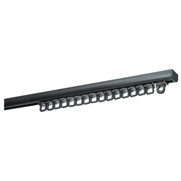 Gordijnrail Subtile zwart complete set 150 cm