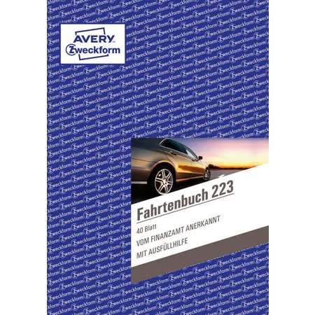 Avery Zweckform 223 Fahrtenbuch, für PKW, A5, 80 Seiten für 858 Fahrten
