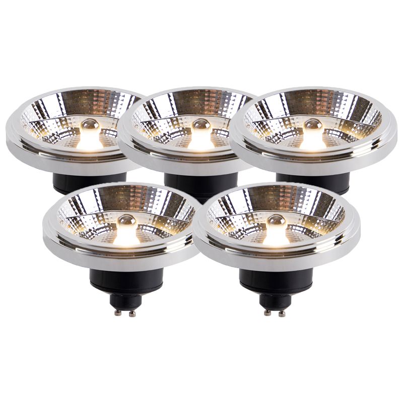 Set van 5 GU10 LED lampen AR111 11W 820 lm 3000K