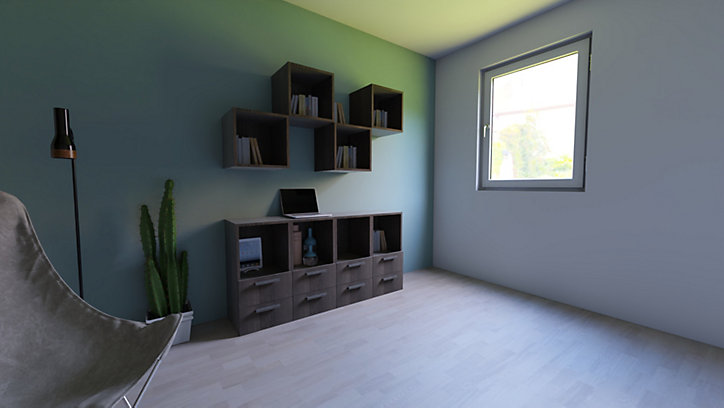 Ensemble de meubles de rangement semi ouvert avec tiroirs effet chêne grisé GoodHome Atomia P.37 cm