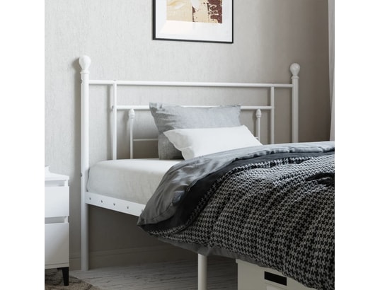 VIDAXL - Tête de lit métal blanc 100 cm