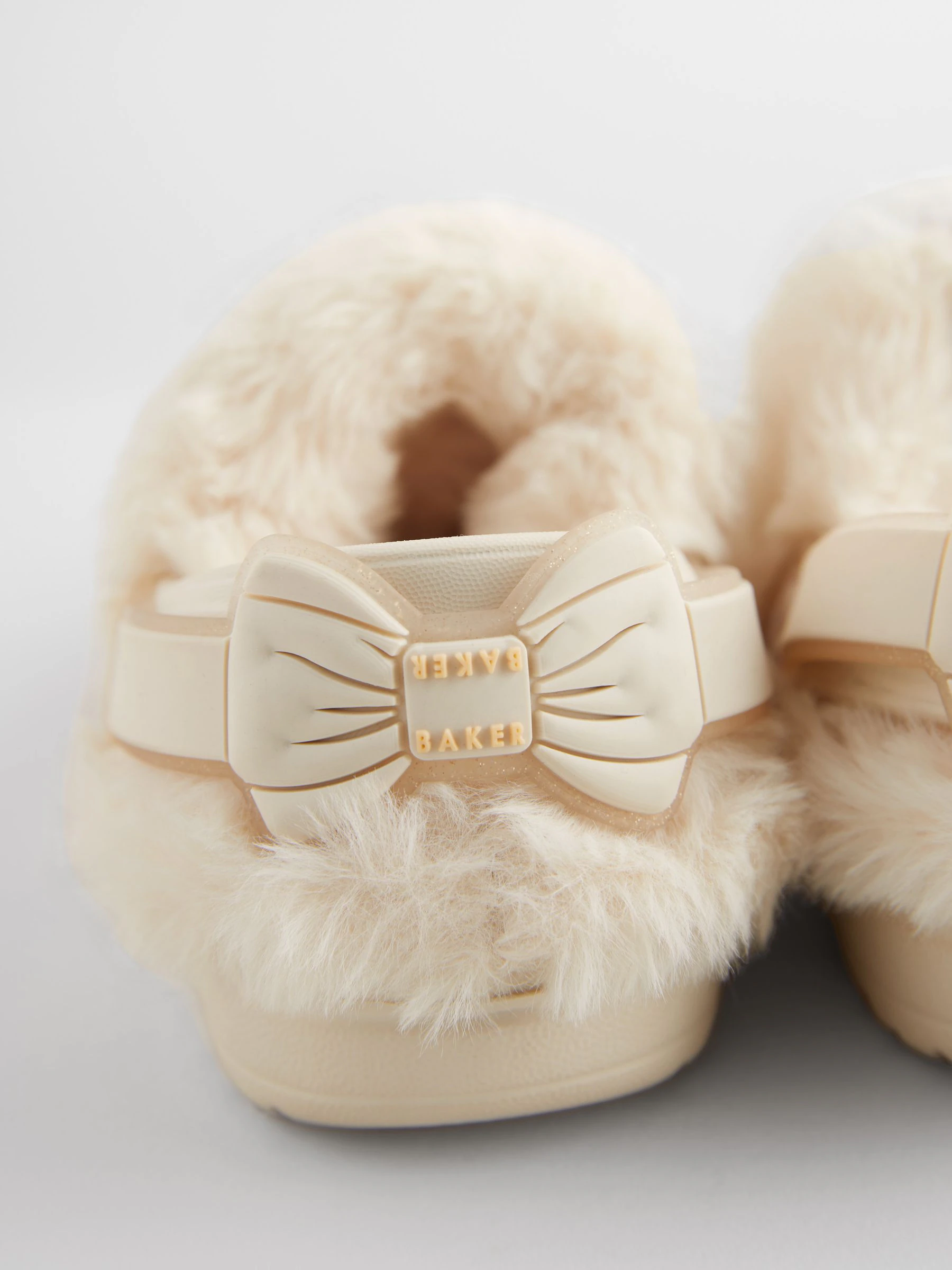 Gebroken wit - Baker By Ted Baker met borg gevoerde klomppantoffels
