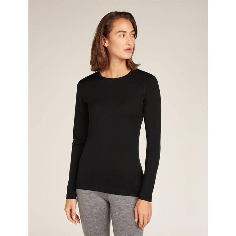 Icebreaker W 200 Oasis LS Creweewe Black