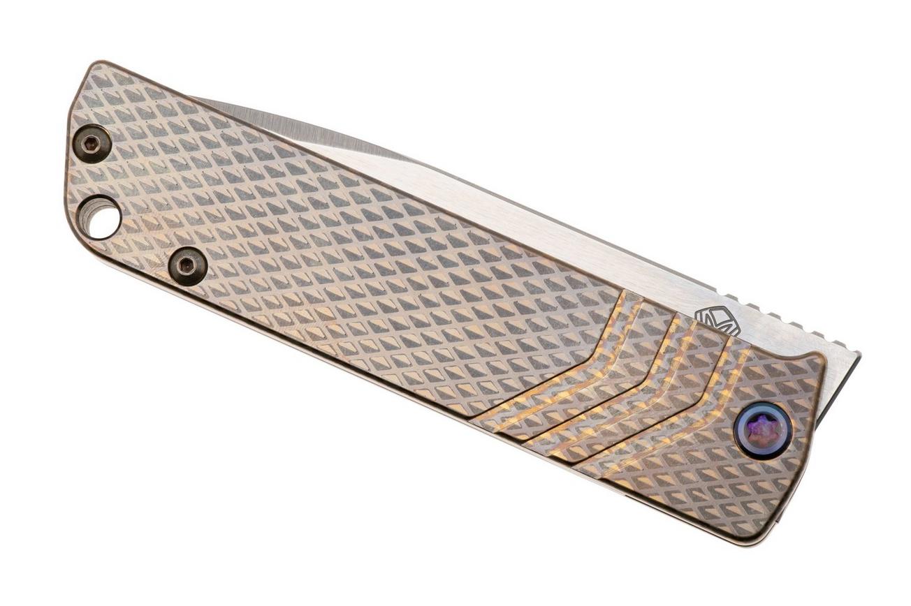 Medford The Antik 25-TA-02, Tumbled S45VN Droppoint, Bronze GunGrip Handle, Flamed Hardware zakmes
