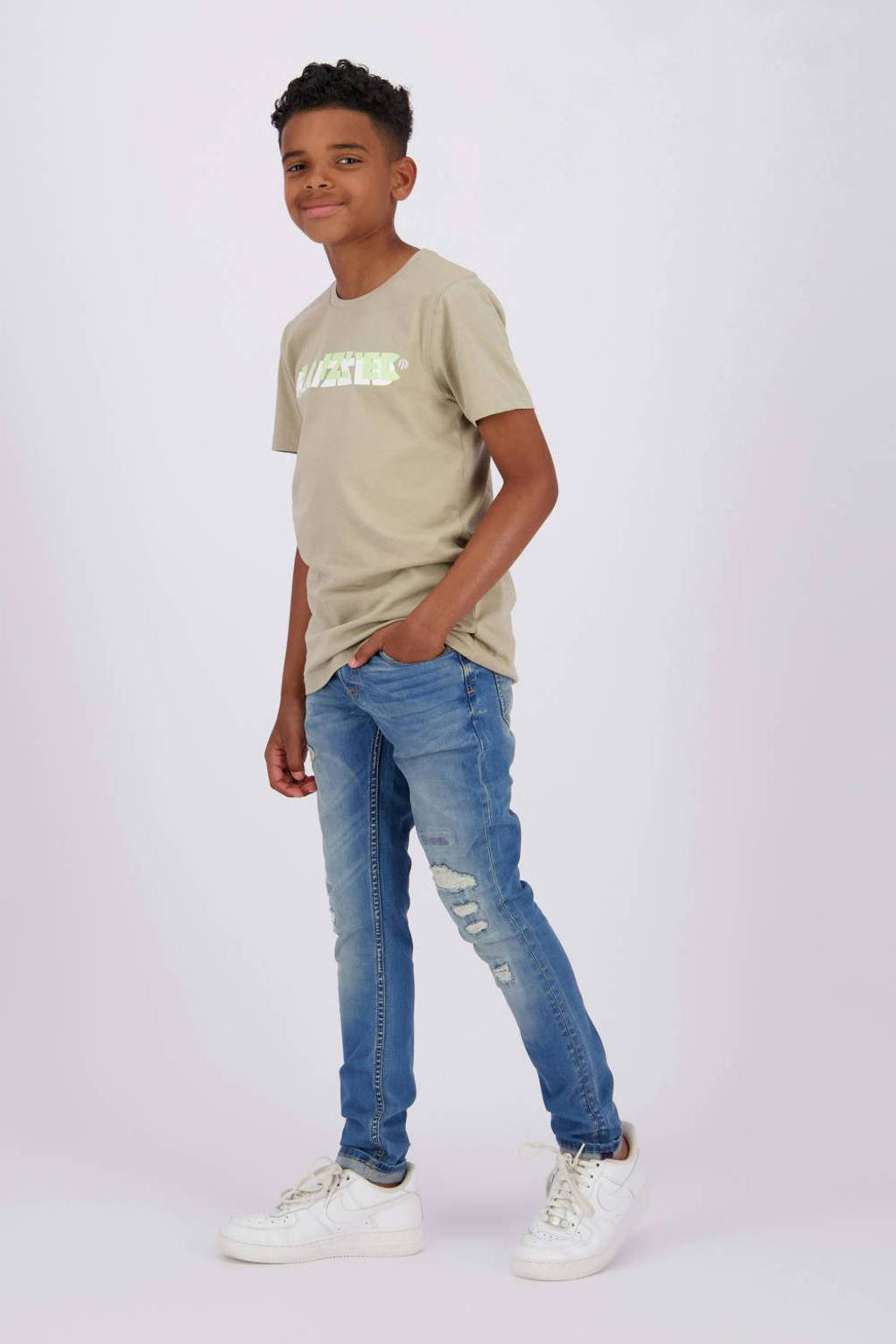 Raizzed T-shirt Augsburg met logo zand
