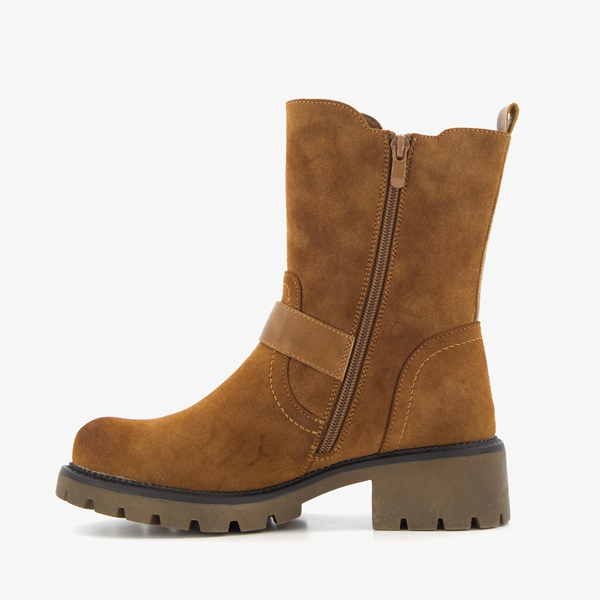 Supercracks gevoerde dames biker boots bruin