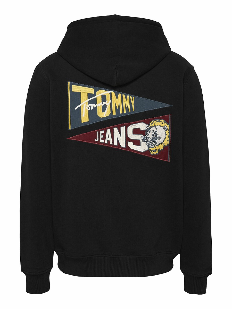 TOMMY JEANS<br>Moletom com capuz, logo nas costas