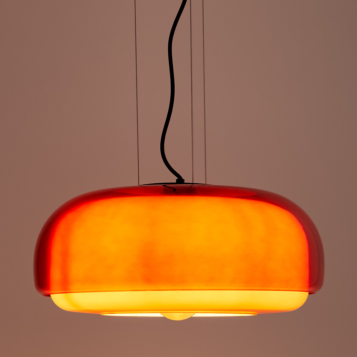 LA REDOUTE INTERIEURS<br>Luminária pendente de vidro colorido Ø45 cm, Kinoko