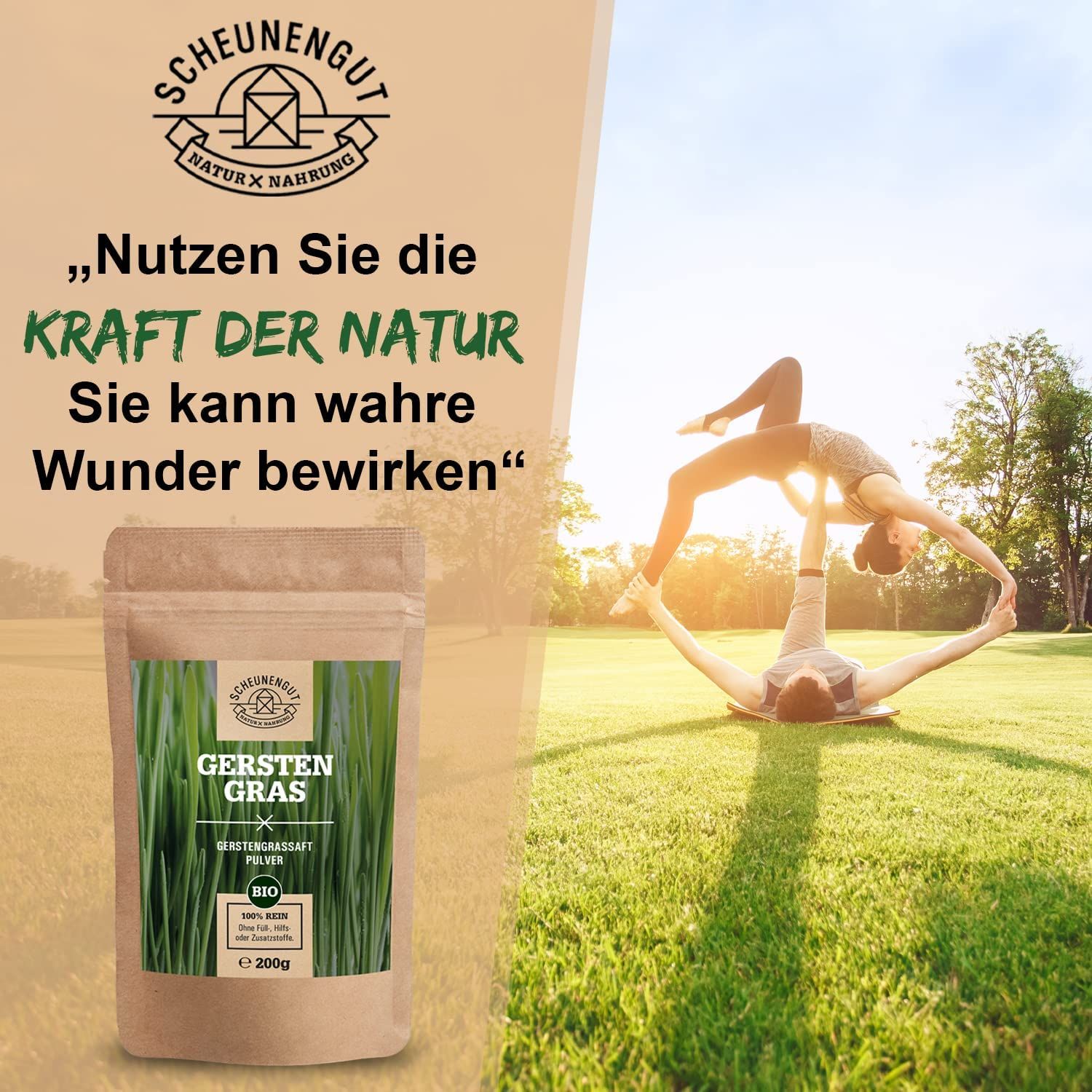 Scheunengut® Bio Gerstengrassaft Pulver | gehaltvoller als Gerstengras