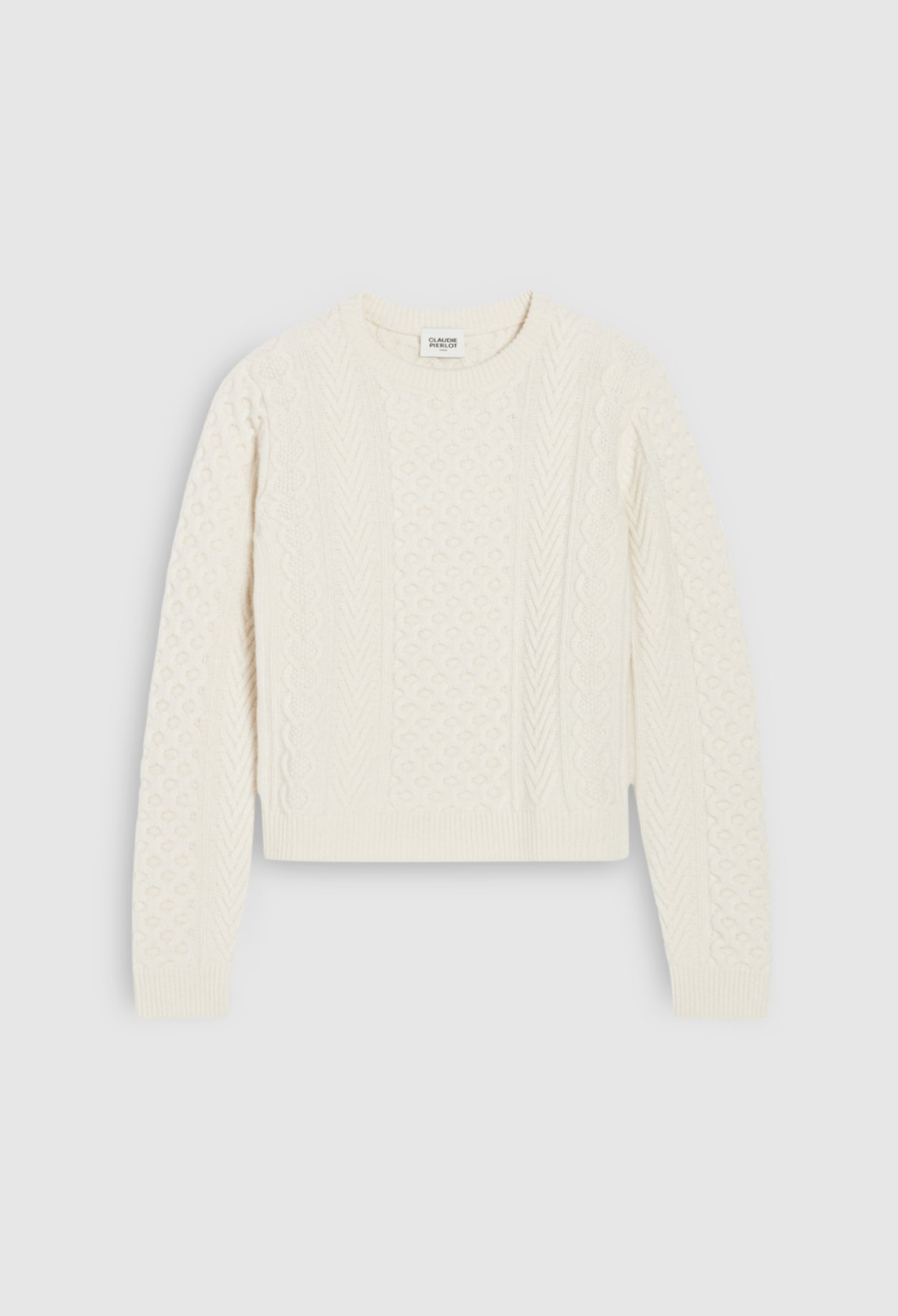 Pull torsade ecru